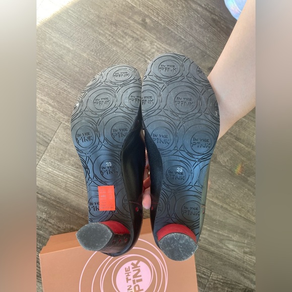 In The Pink shoes sz 39 8.5 vintage inspired Made in Portugal Leather - Picture 3 of 5